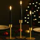 smtyle Gold Taper Candle Holders for Candlestick Candles Set of 3 Candelabra with Iron-0.8" Diameter Ideal for Candle Stick Decor