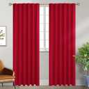 BGment Blackout Curtains for Bedroom - 84 Inch Rod Pocket and Back Tab Thermal Insulated Room Darkening Curtains for Living Room, 2 Curtain Panels (52 x 84 Inch, Red)