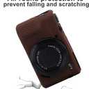 G7X / G7X Mark II Camera Silicone Case, Ultra Thin Lightweight Rubber Soft Silicone Case Bag Cover for Canon PowerShot G7X / G7X Mark II with Microfiber Cloth - Coffee