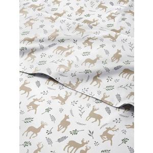 Full Christmas Reindeer Sheet Set - Holiday Xmas Pattern Bedding Set - Deep Pockets - Snug Fit - 4 Piece - Wrinkle Free - Comfy & Cooling Festive Winter - Holiday Sheets for Women, Men, Kids & Teens