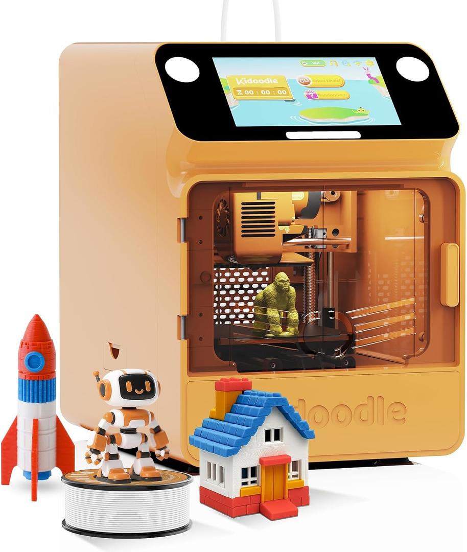 3D Printer for Kids,Safe for Children,Toy 3D Printer,New Version Upgraded,STEM Learning Mate, Wi-Fi & App Control, Weekly Update Toy Library, Touch Screen, Mini Size, Easy Setting/One Click to Print.