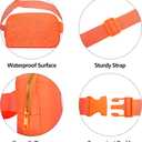 VOROLO Fanny Pack For Women And Men Crossbody Bag Belt Bag with Adjustable Strap Graduation Gifts (Black+Orange-1)