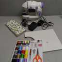 KPCB Tech Sewing Machine for Beginners [Full Set] with Finger Guard and Fabric Bundles - Mini Sewing Machine with Sewing Kits, Foot Pedal, US Adapter and Extension Table