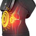 Cordless Electric Heated Knee Massager, 3-in-1 Heated Knee Massager with Heat for Knee Elbow Shoulder Wrap with 3 Vibration & Heating Modes