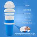 Slushy Maker Cup,DIY Magic Slushie Makers Squeeze Cups, Portable Smoothie Squeeze Cups for Juices, Milk and Ice Cream Make,Double Layer Squeezes Slushie Maker Cup, Birthday Gifts for Mom Dad & Friends