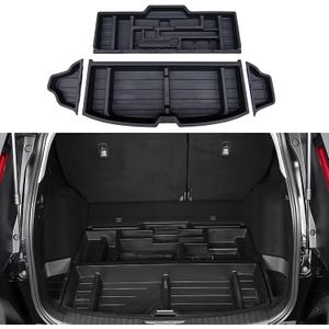 for CRV 5-Seat Trunk Organizers With Side Bins,Rear Hidden Storage Box for Honda CR-V 2023 2024 2025 Under Cargo Floor Storage Bins Accessories,SUV Extra Space