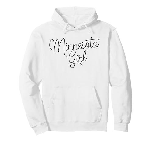 Minnesota Girl Retro Vintage Woman Vacation Minneapolis Pullover Hoodie Size medium