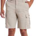 UNIONBAY Men's Relaxed Fit Flex Waist Cargo Short (30, Tan)