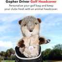 Daphne's Headcovers Gopher Driver Headcover Funny Golf Club Cover Stylish Protection for Club Headcover Men and Women