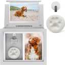 Pet Urns for Dogs - Dog Urns for Ashes, Suitable for All Pets - Includes Paw Print Kit, Picture Frame and Photo Book for a Lasting Tribute and Cherish Precious Memories (White)