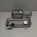 Shower Holder Suction Cup 2 Pack with Hook and Soap Holder No Drilling Required(Black)