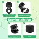 Stove Knob Safety Covers for Child Baby Proofing Kitchen Oven Knob Locks Universal Gas Burners Childproofing (5-Pack) (Black - Translucent)