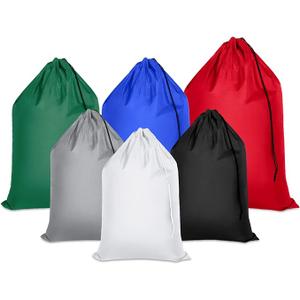 Shappy 6 Pcs Heavy Duty Large Laundry Bags Travel Nylon Laundry Bag with Drawstring 30 x 40, 24 x 36 inch, 22 x 28 inch Machine Washable Dirty Clothes Organizer Easy Fit a Hamper Basket