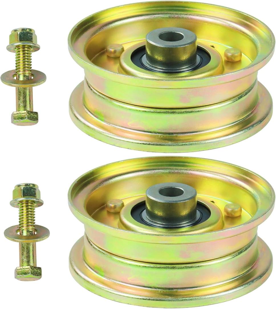 2 Pack 756-04224 Flat Idler Pulley Replaces Cub Cadet 756-04224 Pulley, MTD 756-0981A, 756-0981A Flat Idler Pulley, 756 0981A Toro 112-3687 for Cub Cadet lt1050 Idler Pulley, lt1042, ltx 1045