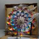 Garden Wind Spinners Outdoor Large Metal, 84'' Yard Art Wind Sculptures & Spinners, Windmills Gifts for Mother's Day Birthday Lawn Patio Decor(Rainbow)