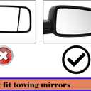 Passenger Right Side Heated Mirror Glass Compatible with 2009-2018 Dodge Ram 1500 2500 Ram Side Heated Mirror Glass Convex 68050298AA, 68079362AA