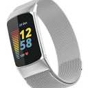 DI Fitbit Versa Rose Silver Mesh Band