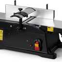 6-Inch Benchtop Jointer with 15 Amp Motor, 12000 RPM Cutting Speed, Adjustable Fence 90135, Up to 1/8" Depth, HSS Blades, Table Jointer To for Woodworking DIY