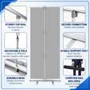 2 Pack 33 x 81 IN Retractable Roll-Up Banner Stand with Carrying Bag, Portable Aluminum Pop Up Display Banner Stand for Business, Trade Shows, Stores, Advertising, Events(Banners Not Included)