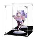Acrylic Display Case Clear Action Figure Display Case with Mirrored Back, Dustproof Protection Display Box Alternative Glass Case for Collectibles Figures Models Doll Toys (8x8x10 inch, 20x20x25 cm) (FIGURES NOT INCLUDED)