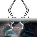 SAUTVS LED Grille Accent Fang Lights for 2025 Polaris RZR PRO XP/R/S Accessories, Waterproof Startup Animations White DRL Signature Lights Grill Lamps(1Pair, Replace #2417278, #2417279)