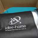 idee-home Outdoor Chair Cushions Set of 4, Thick 19" x 19" x 2" Outdoor Seat Cushions Patio Furniture Waterproof with Ties, Dining Pads (A Peacock Blue)