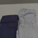 lulumoon Baby Muslin Bassinet Sheets: Cotton Bassinet Sheets Neutral for Boys and Girls - Fitted for Oval Rectangle or Hourglass (Navy & Mist Blue)