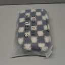 Boutique Fleece Belt Bag | Sherpa Checkered Crossbody Fanny Pack for Women | Fashionable Cute Waist Pack | Small Chest Bag | Gold Accessories | Adjustable Extended Strap | Black Checker