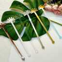 Pack of 20 Sun Drink Stirrers,Acrylic Sunshine Cocktail Stir Sticks for Party&Festival Decorations,Baby Theme Stirrers (Rose Gold Mirror)