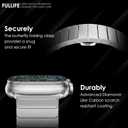 FULLIFE Stainless Steel Band Compatible with Apple Watch Ultra 3/2/1 Band 49mm for Men, Durable Metal Strap for Apple Watch Series 11/10 46mm, 9/8/7 45mm, SE3/6/5/4 44mm, 3/2/1 42mm (Silver)