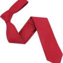 Mens Solid Linen Ties - Slim Pattern Necktie for Men Wedding Groomsmen (Standard 58 ", Burgundy Red)