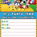 Set of 40 Classic Mouse Inspired Happy Birthday Invitation Cards & Envelopes  Lightweight (240g), Postcard Style Invites for the Perfect Party Pack