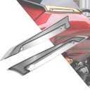 HDBUBALUS Motorcycle LED Windshield Trim Lights Running Turn Signal Windshield Decorative Lamps Fit For Harley Road Glide FLTRX 2015-up Chrome