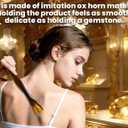 1-Piece Imitation Cow Horn Back Scratcher as Delicate and Smooth as a Gemstone, 12.4-Inch Long Handle Back Scratcher, Suitable for Adult Women and Man, As A Gift for Loved Ones(F-Brown-1)
