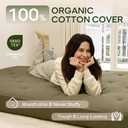 ZonLi Japanese Floor Futon Mattress 100% Cotton Washable Cover Foldable, King