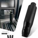 1 PC Car Automatic Shift Lever with Adapter, 1.37" x 5.7" Easy Control Smooth Easy Grip Alloy Shift Knob, Modified Decorative Accessories for Automatic Transmission Cars (Black)