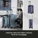 Kenneth Cole REACTION Out of Bounds Lightweight Hardshell 4-Wheel Spinner Luggage, Smokey Purple, 28-Inch Checked