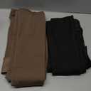 2 Pairs Women Fleece Lined Tights-Fake Translucent Leggings High Waist Pantyhose Sheer Thick Warm Tights For Women (X-Large, Black+brown)