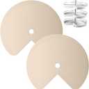 Dual Tier Pie-Cut Lazy Mat Susan Shelf and Liner  Non-Slip Thermal Protection Mat 2 PCS(Kh, 28in)