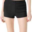 florence by mills Women's Rib Refresh Ribbed Knit Shorty Shorts (L)