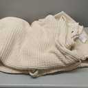 Bedsure 100% Cotton King Size Blanket for Spring Summer, Ultra Soft Waffle Weave King Blanket for Bed, Thin Lightweight Breathable Bedding Gifts for Women, Men, Teens, Linen, 108" x 90"