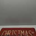 Artoid Mode Xmas Trees Snowflake Let It Snow Merry Christmas Kitchen Mats Set of 2, Winter Decor Low-Profile Kitchen Rugs - 17x29 and 17x47 Inch (Red)