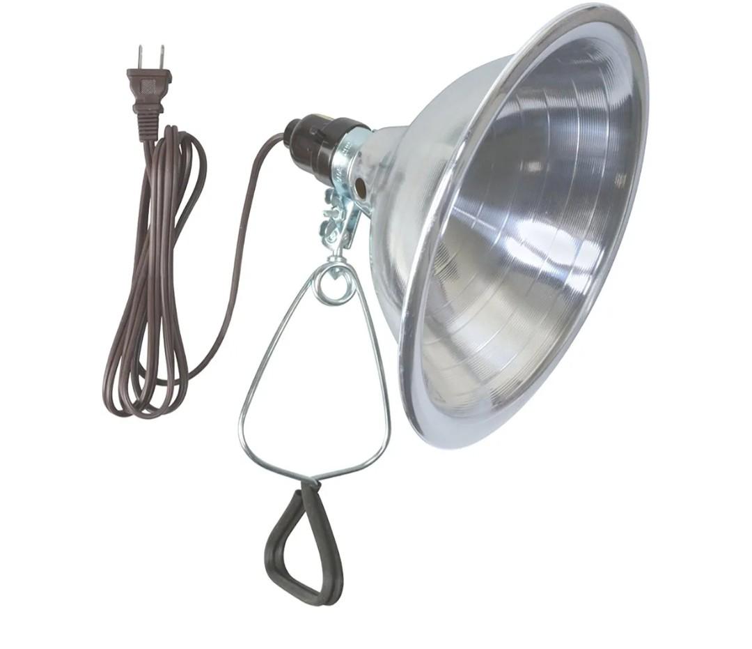 Woods Clamp Lamp Light with Aluminum Reflector; 150W; UL Listed; 6- Foot Cord