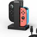 Charging Dock Compatible with Nintendo Switch & OLED Model Joycons.Joycon Charging Dock for 4 Switch Controllers,Charger Stand Station with Charging Cable