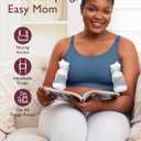 Momcozy Hands Free Pumping Bra, Adjustable Breast-Pumps Holding and Nursing Bra, Pumping & Nursing Bra in One (Black, L)