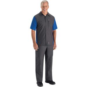 Red Kap Men's Double Knee No-Scratch Shop Pants (38W x 30L, Charcoal)