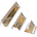 Eisco Labs 3 Piece Acrylic Prism Set - Ultra Durable and Lightweight - 1, 2, and 4 Inch Lengths - Designed for Teaching Physics and Refracted Light - Create Spectrums, Create Rainbows for Photography