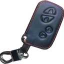 Leather Keyless Entry Remote Control Key Fob Cover Case Protector Replacement Fit for Lexus ES350 GS300 GS350 GS430 GS450h ISC IS250 IS350 LS460 LS600h HYQ14AAB 89904-50380 89904-30270