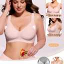 HORISUN Wireless Full Coverage Supportive Bras for Plus Size Women | no underwire comfortable,jelly support lift,seamless everyday bra,push up,for old women large breast,minimizer