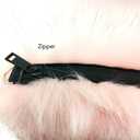 FHQHTH Faux Fox Fur Purse Fuzzy Handbags for Women Evening Handbags Al alloy Shoulder Strap (Pink With Brown Tips)